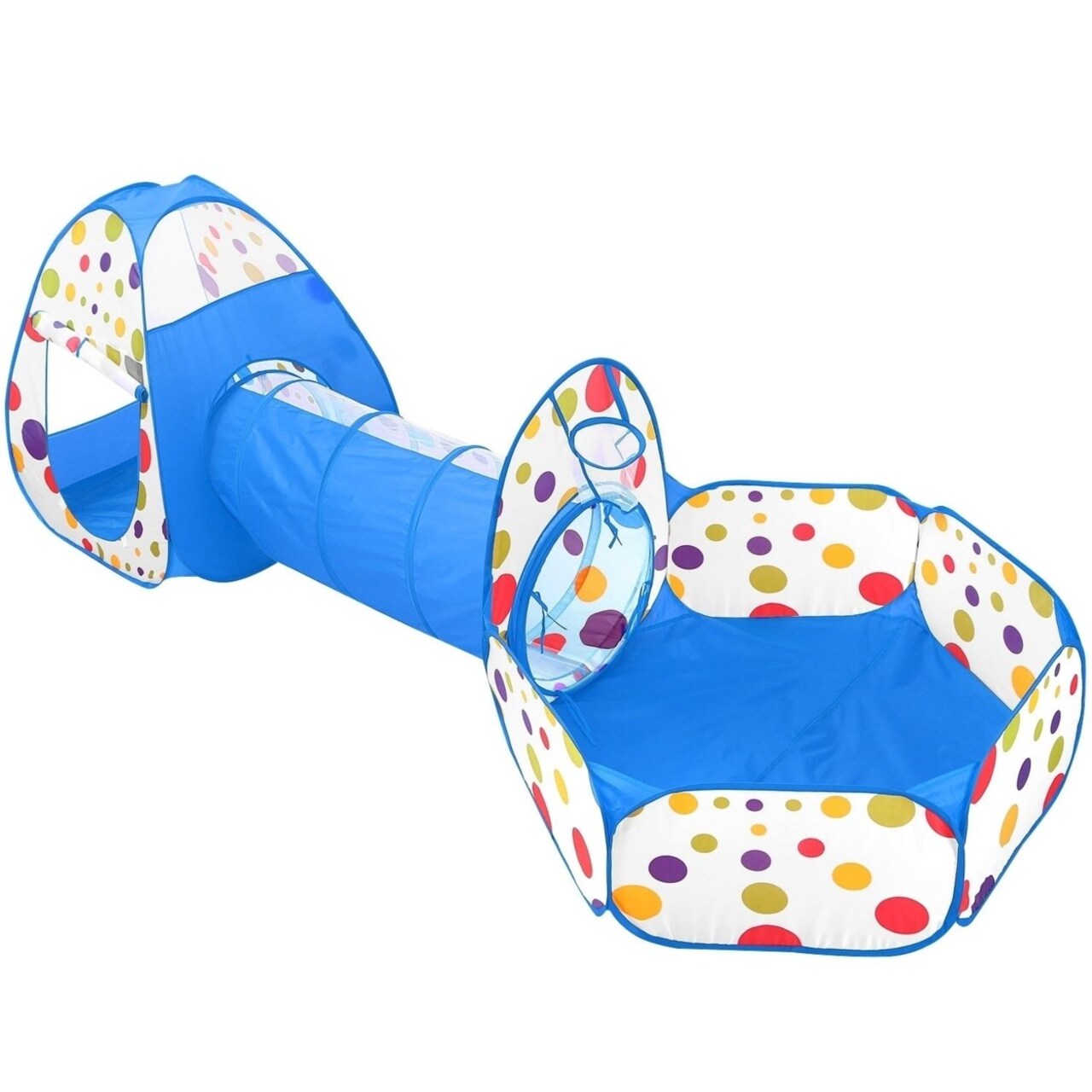 3 In 1 Child Crawl Tunnel Tent Kids Play Tent Ball Pit Set Foldable Children Play House Pop-Up Kids Tent